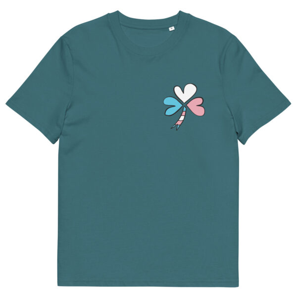 Shamrock chest logo Unisex organic cotton tee - Image 4