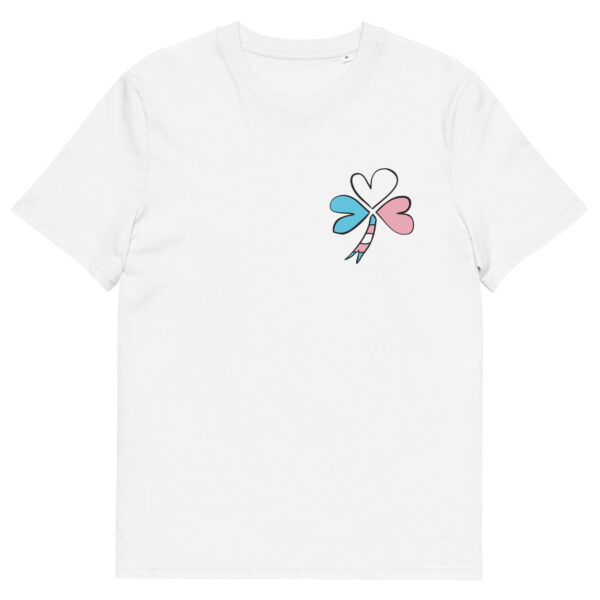 Shamrock chest logo Unisex organic cotton tee - Image 13