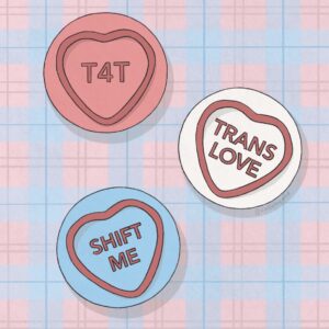 Trans Valentine’s Day Card: Love Hearts